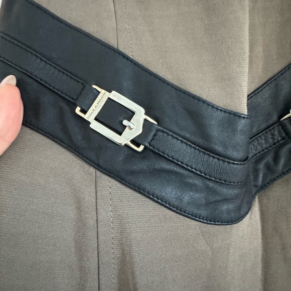 Paola Frani Sleeveless Dress with Black Strap Accents - Picture 2 of 3